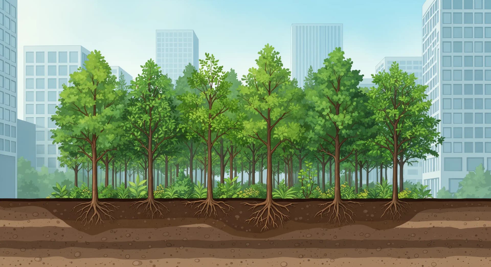 Micro-forêts Miyawaki : promesses et données après 5 ans